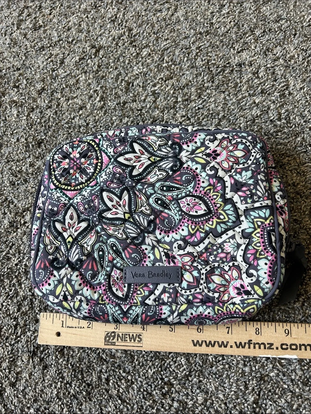 Vera Bradley Multi Paisley Quilted Cosmetic Case